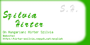 szilvia hirter business card